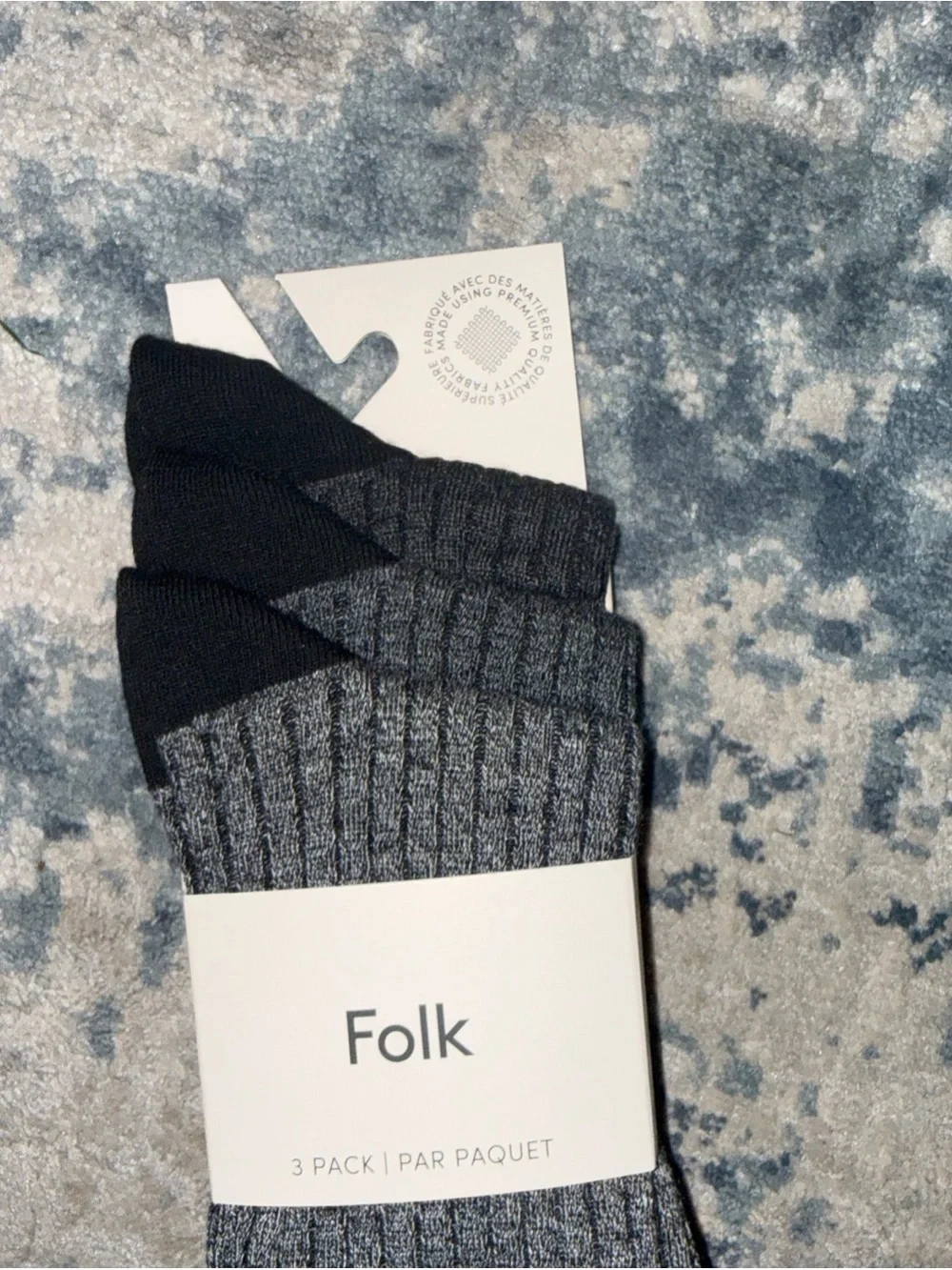 Folk gray pack socks